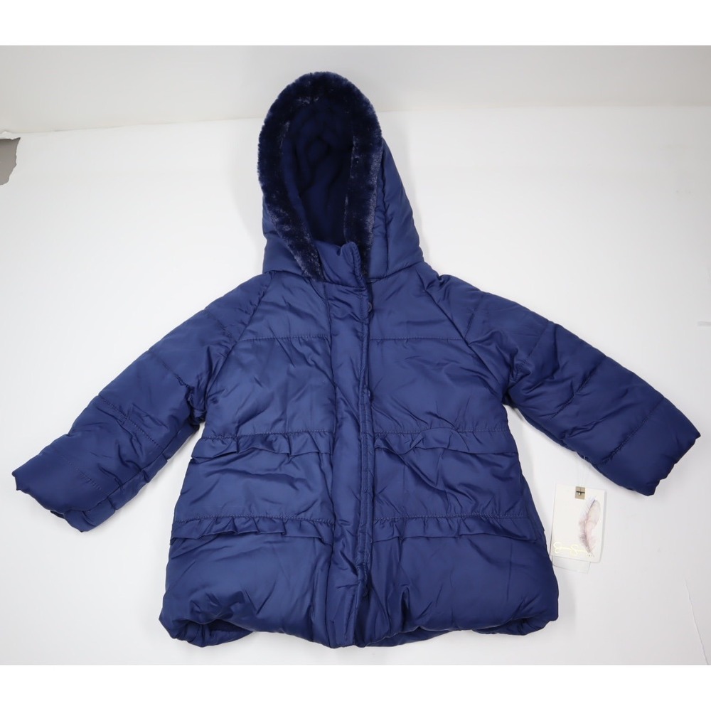 Jessica‎ Simpson Baby Girls Puffer Jacket - Navy - Size 24M